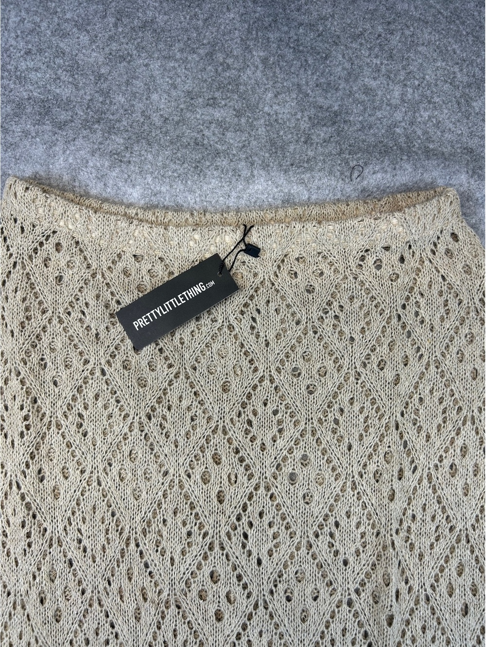 PrettyLittleThing Midaxi Skirt Women's Size 12 Crochet Knit Low Rise